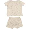 Mini Fish Print Jamie Short Set, Natural - Mixed Apparel Set - 5 - thumbnail