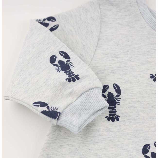 Lobsters Print Brooklyn Boxy, Heather Gray - Sweatshirts - 3