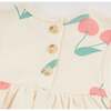 Cherries Print Lily Tank Dress, Milk - Dresses - 4 - thumbnail