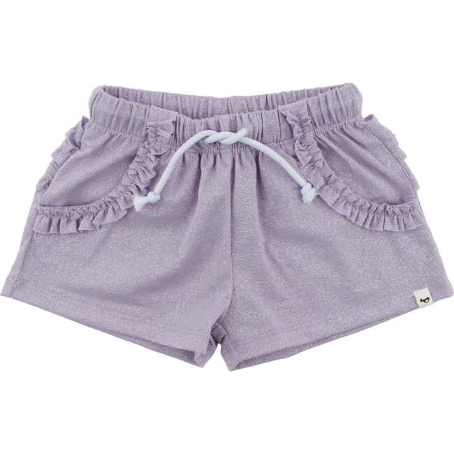 Lottie Sparkle Ruffle Pocket Shorts, Lavender
