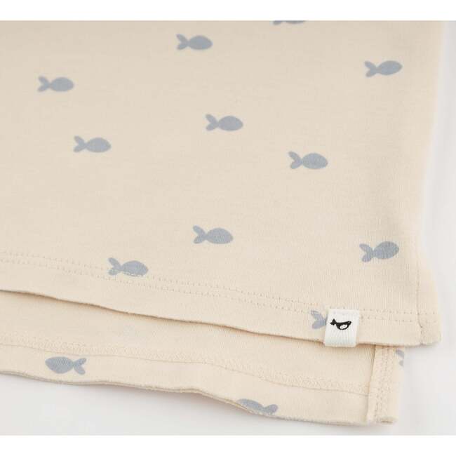 Mini Fish Print Jamie Short Set, Natural - Mixed Apparel Set - 6