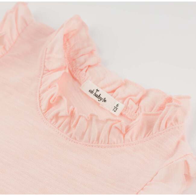 Rebekah Ruffle Tank, Pale Pink - Tank Tops - 5