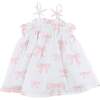 Big Pink Bows Print Brandie Dress, Oyster - Dresses - 1 - thumbnail