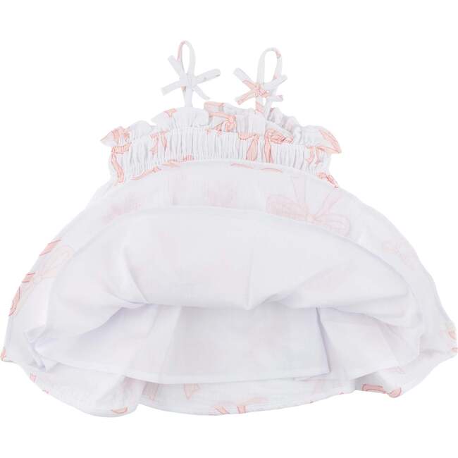 Big Pink Bows Print Brandie Dress, Oyster