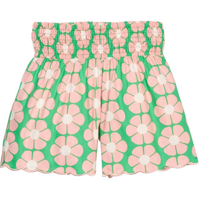 Shirred Scallop Shorts, Pimlico Punch