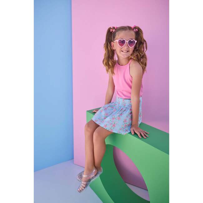 Shirred Circle Skirt, Meadow Marguerite Floral