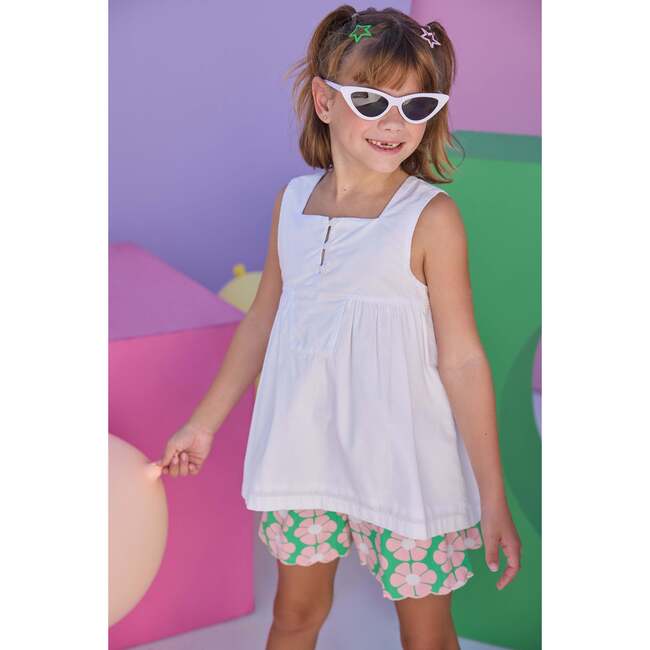 Shirred Scallop Shorts, Pimlico Punch