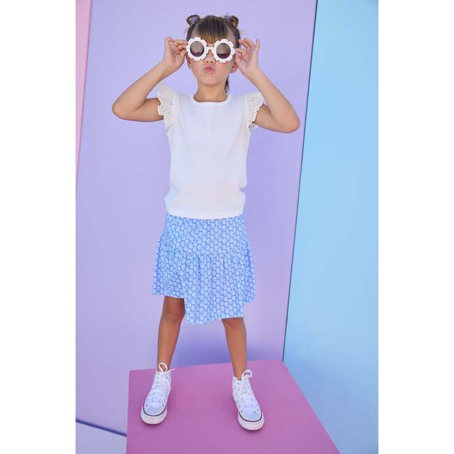 Sally Skort, Periwinkle Block Print - Skirts - 3