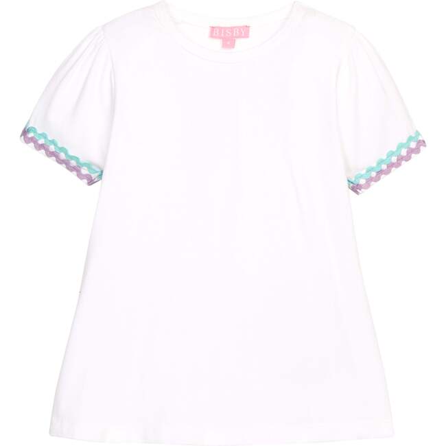 Ric Rac Essential Tee, Aqua & Lavender