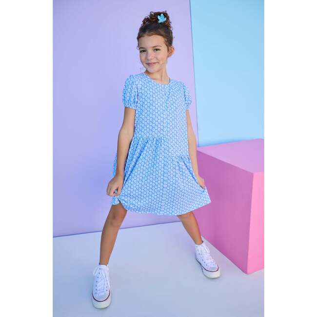 Phillipa Dress, Periwinkle Block Print