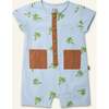 Linen Palm Tree Pocket Baby Romper - Rompers - 1 - thumbnail