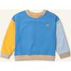 Blue Colorblock Sweatshirt - Sweatshirts - 1 - thumbnail
