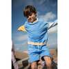 Blue Colorblock Sweatshirt - Sweatshirts - 2 - thumbnail