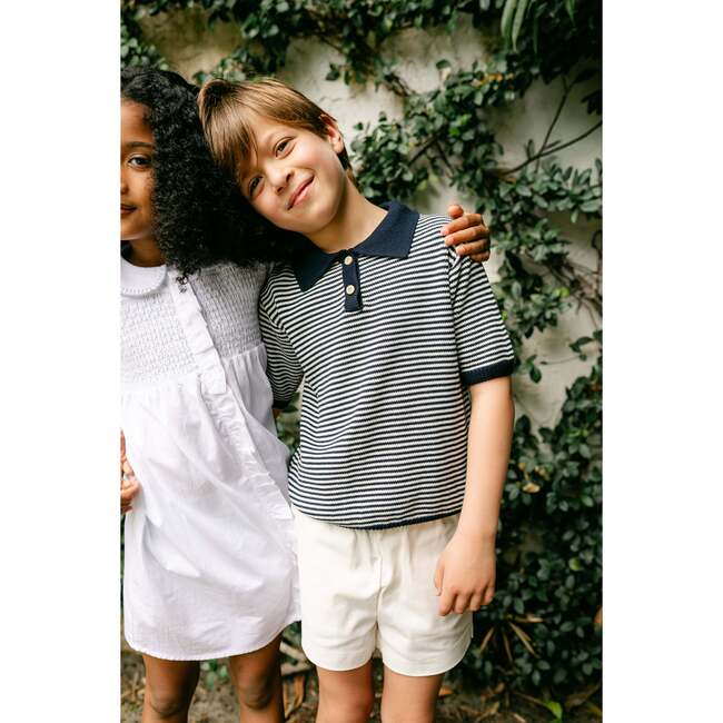 Sterling Short Sleeve Sweater, Navy