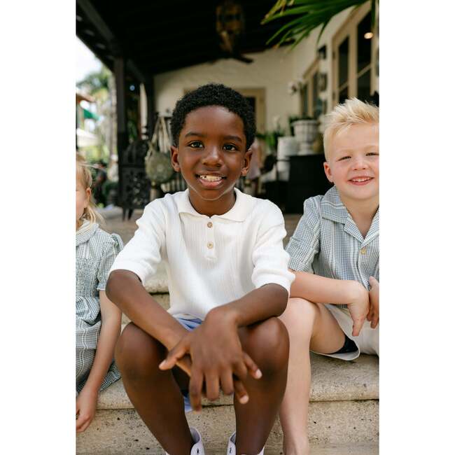 Sterling Short Sleeve Sweater, Cream - Sweaters - 3