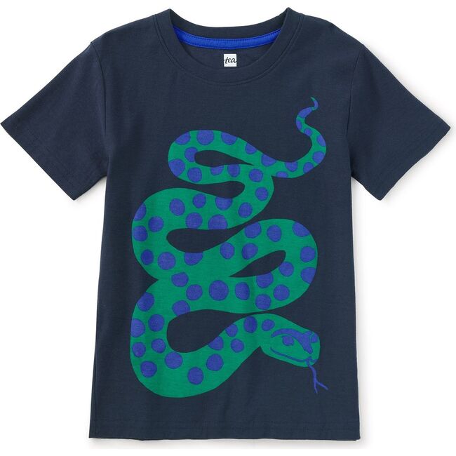 Spotted Snake Graphic Tee, Indigo