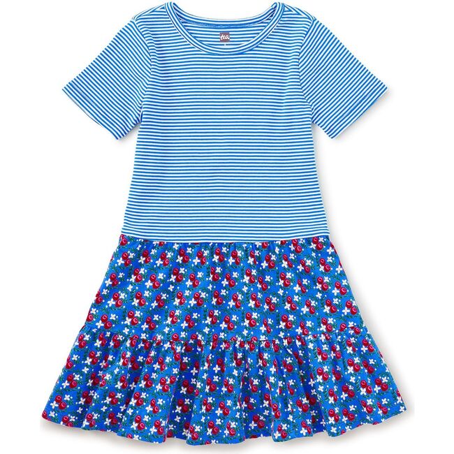 Tier Skirted Twirl Dress, Flamenco Fan Rose