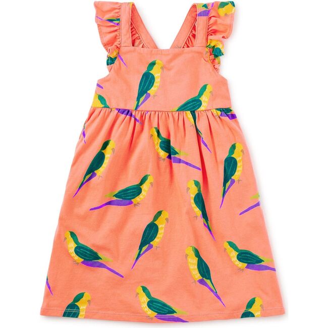 Ruffle Strap Dress, Monk Parakeet