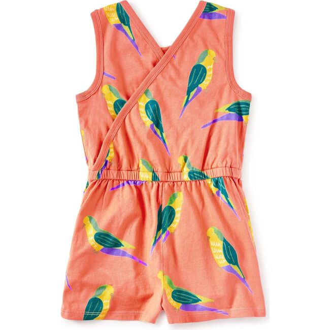 Reversible Wrap Romper, Monk Parakeet