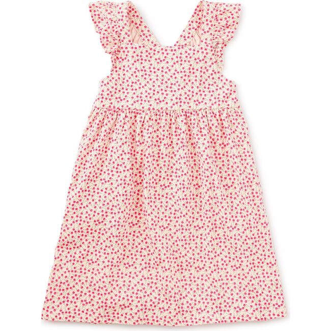 Ruffle Strap Dress, Mini Rose Toss