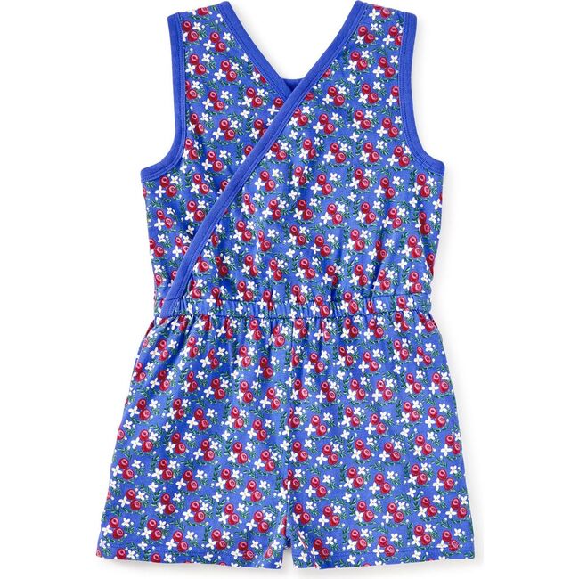 Reversible Wrap Romper, Flamenco Fan Rose