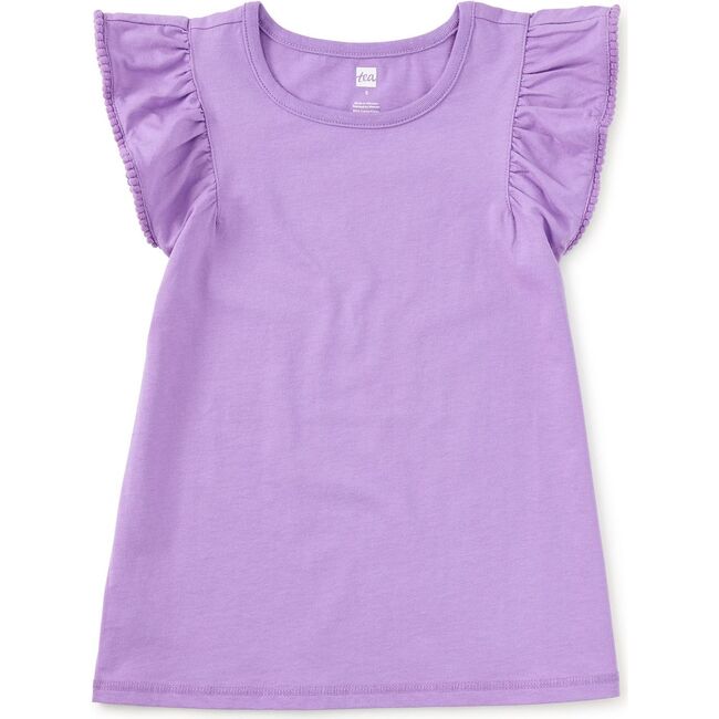 Pom-Pom Flutter Top, Paisley Purple