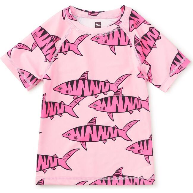Short Sleeve Rash Guard, Tiger Shark