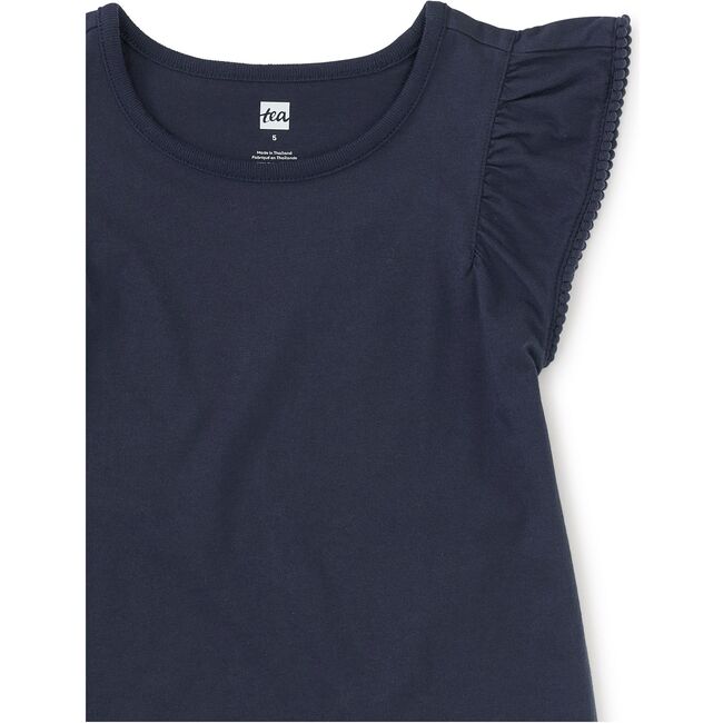 Pom-Pom Flutter Top, Indigo