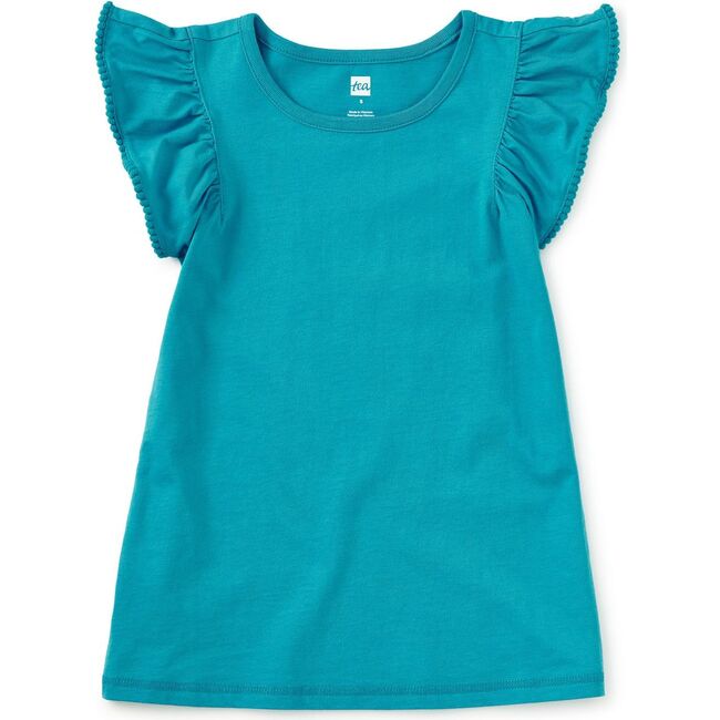 Pom-Pom Flutter Top, Bondi Blue