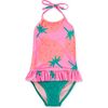 Peplum One-Piece Swimsuit, Fresas Favoritas - One Pieces - 1 - thumbnail