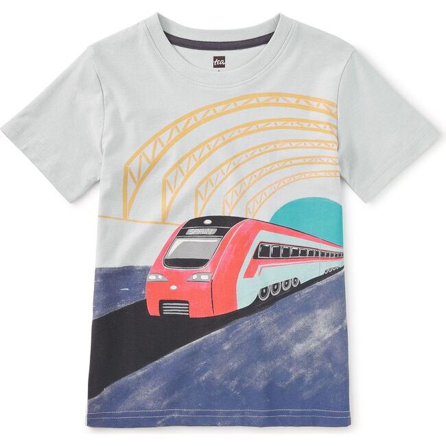Midnight to Madrid Graphic Tee, Pearl Blue