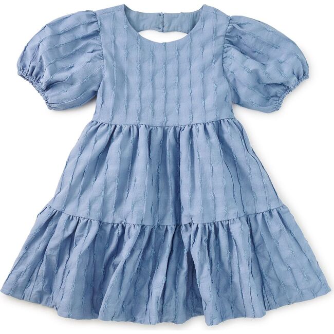 Pleated Heartback Dress, Seal Grey