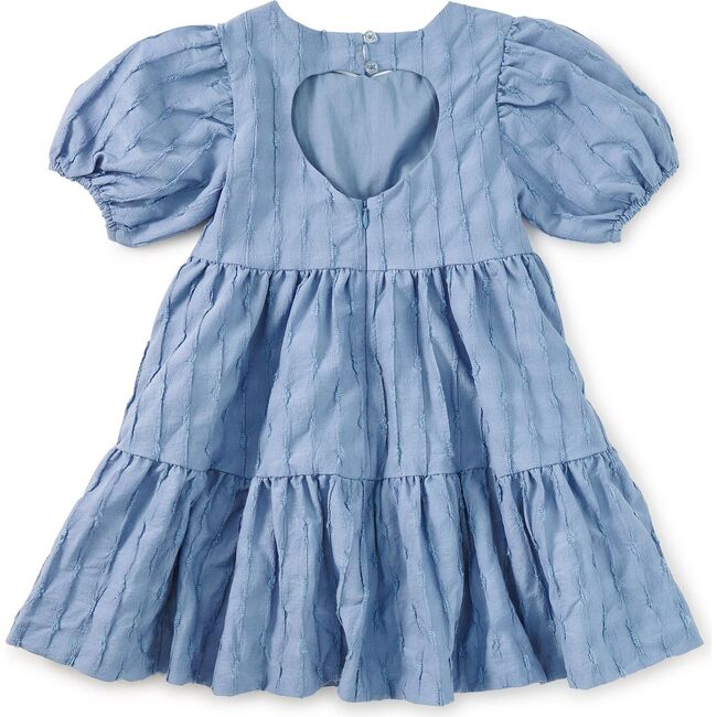 Pleated Heartback Dress, Seal Grey