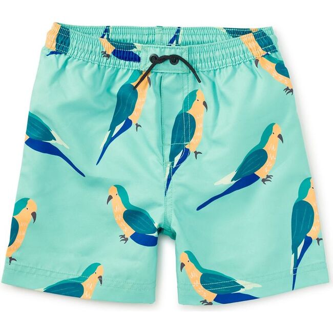 Mid-Length Swim Trunks, Monk Parakeet