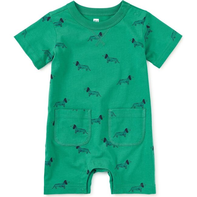 Double Pocket Baby Romper, Dachshunds