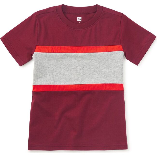 Colorblock Sporty Top, Sangria