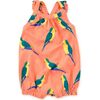 Cross-Back Baby Romper, Monk Parakeet - Rompers - 1 - thumbnail