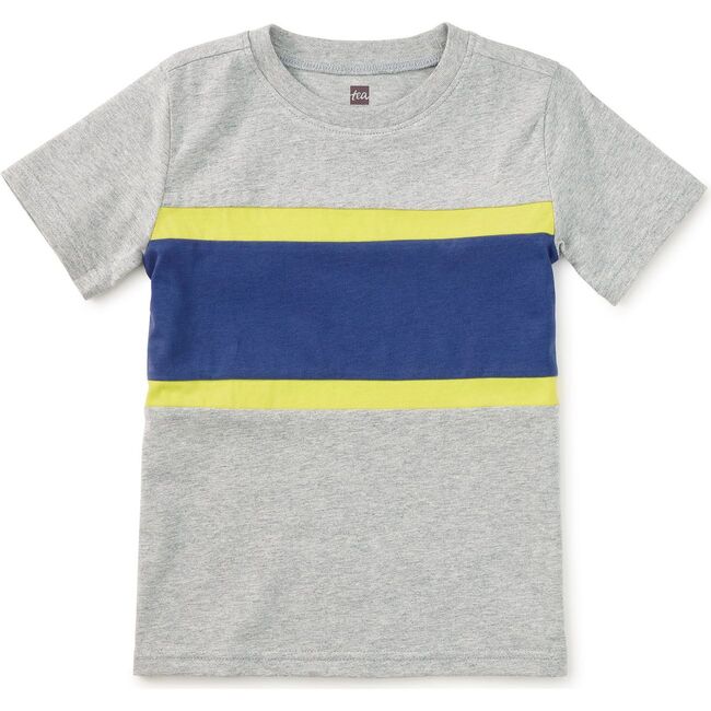 Colorblock Sporty Top, Med Heather Grey