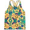 Cross Back Tankini Top, Butterfly Tile - Two Pieces - 1 - thumbnail