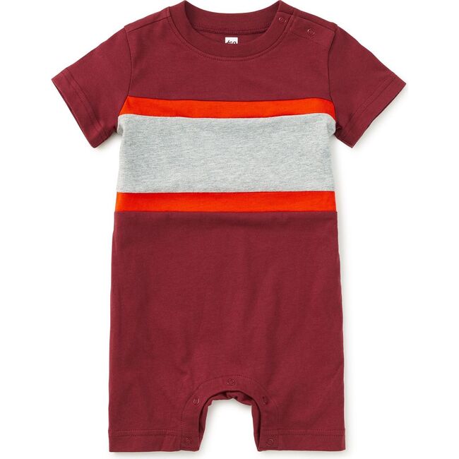 Colorblock Baby Romper, SANGRIA