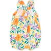 Cross-Back Baby Romper, Watercolor Floral - Rompers - 2