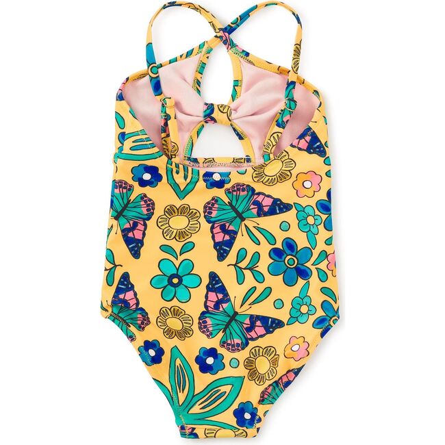 Cut Out One Piece Swimsuit, Butterfly Tile