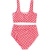 Adult Two-Piece Swimsuit, Polka Dots in Red - Two Pieces - 2 - thumbnail