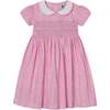 Hand-Smocked Girls Dress Esme, Pink - Dresses - 1 - thumbnail