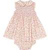 Hand-Smocked Baby Dress Lottie, Pink, Floral - Dresses - 1 - thumbnail
