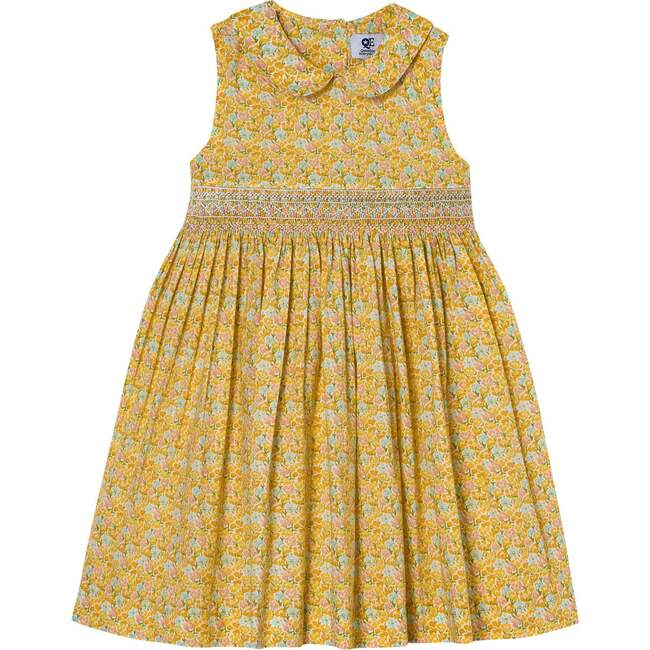 Hand-Smocked Girls Dress Fernanda, Yellow