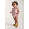 Hand-Smocked Baby Romper Estela, Strawberry Print - Rompers - 2