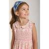 Hand-Smocked Girls Dress Lizzie, Pink, Floral - Dresses - 3 - thumbnail