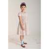 Hand-Smocked Girls Dress Laura, White, Floral - Dresses - 2 - thumbnail