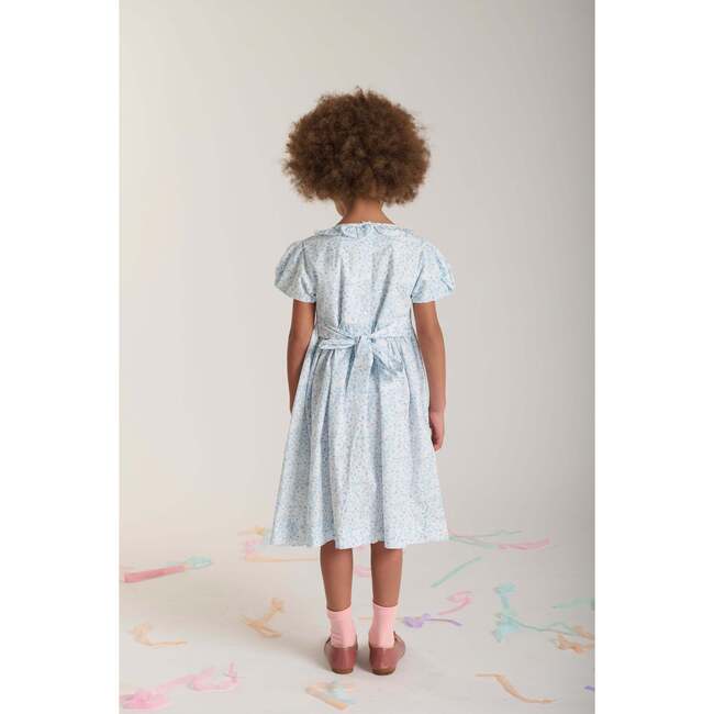 Hand-Smocked Girls Dress Charlotte, White